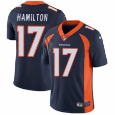 Men's Nike Denver Broncos #17 DaeSean Hamilton Navy Blue Alternate Vapor Untouchable Limited Player NFL Jersey