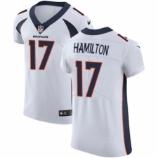Men's Nike Denver Broncos #17 DaeSean Hamilton White Vapor Untouchable Elite Player NFL Jersey
