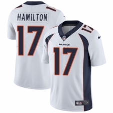 Men's Nike Denver Broncos #17 DaeSean Hamilton White Vapor Untouchable Limited Player NFL Jersey