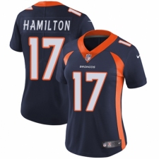 Women's Nike Denver Broncos #17 DaeSean Hamilton Navy Blue Alternate Vapor Untouchable Elite Player NFL Jersey
