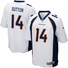 Men's Nike Denver Broncos #14 Courtland Sutton Game White NFL Jersey