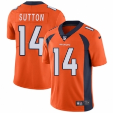Men's Nike Denver Broncos #14 Courtland Sutton Orange Team Color Vapor Untouchable Limited Player NFL Jersey