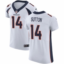 Men's Nike Denver Broncos #14 Courtland Sutton White Vapor Untouchable Elite Player NFL Jersey
