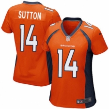 Women's Nike Denver Broncos #14 Courtland Sutton Game Orange Team Color NFL Jersey