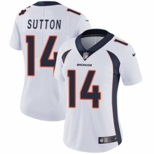 Women's Nike Denver Broncos #14 Courtland Sutton White Vapor Untouchable Limited Player NFL Jersey