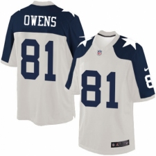 Men's Nike Dallas Cowboys #81 Terrell Owens Limited White Throwback Alternate NFL Jersey