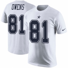 NFL Men's Nike Dallas Cowboys #81 Terrell Owens White Rush Pride Name & Number T-Shirt