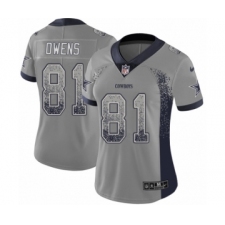 Women's Nike Dallas Cowboys #81 Terrell Owens Limited Gray Rush Drift Fashion NFL Jersey