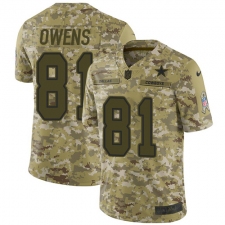 Youth Nike Dallas Cowboys #81 Terrell Owens Limited Camo 2018 Salute to Service NFL Jersey