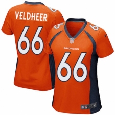 Women's Nike Denver Broncos #66 Jared Veldheer Game Orange Team Color NFL Jersey