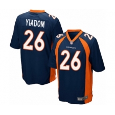 Men's Denver Broncos #26 Isaac Yiadom Game Navy Blue Alternate Football Jersey