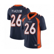 Men's Denver Broncos #26 Isaac Yiadom Navy Blue Alternate Vapor Untouchable Limited Player Football Jersey