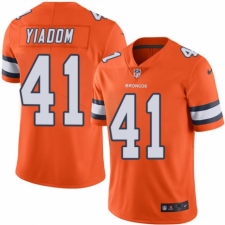 Men's Nike Denver Broncos #41 Isaac Yiadom Elite Orange Rush Vapor Untouchable NFL Jersey