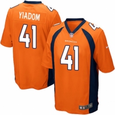 Men's Nike Denver Broncos #41 Isaac Yiadom Game Orange Team Color NFL Jersey