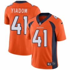 Men's Nike Denver Broncos #41 Isaac Yiadom Orange Team Color Vapor Untouchable Limited Player NFL Jersey
