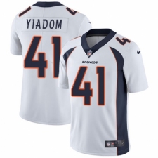 Men's Nike Denver Broncos #41 Isaac Yiadom White Vapor Untouchable Limited Player NFL Jersey