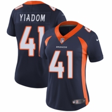 Women's Nike Denver Broncos #41 Isaac Yiadom Navy Blue Alternate Vapor Untouchable Elite Player NFL Jersey