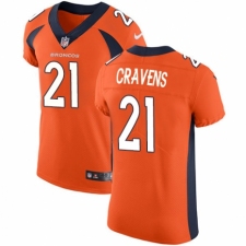 Men's Nike Denver Broncos #21 Su'a Cravens Orange Team Color Vapor Untouchable Elite Player NFL Jersey