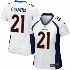 Women's Nike Denver Broncos #21 Su'a Cravens Game White NFL Jersey