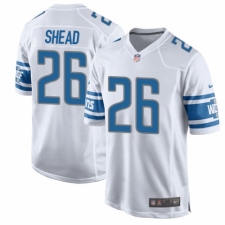 Men's Nike Detroit Lions #26 DeShawn Shead Game White NFL Jersey