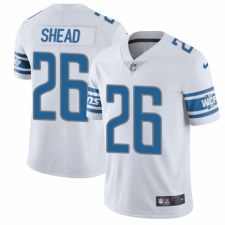 Men's Nike Detroit Lions #26 DeShawn Shead White Vapor Untouchable Limited Player NFL Jersey