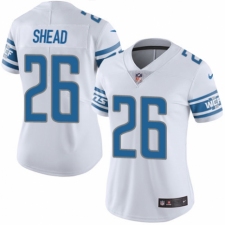 Women's Nike Detroit Lions #26 DeShawn Shead White Vapor Untouchable Elite Player NFL Jersey