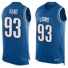 Men's Nike Detroit Lions #93 Da'Shawn Hand Limited Blue Player Name & Number Tank Top NFL Jersey