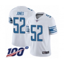 Men's Detroit Lions #52 Christian Jones White Vapor Untouchable Limited Player 100th Season Football Jersey