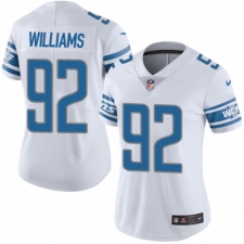 Women's Nike Detroit Lions #92 Sylvester Williams White Vapor Untouchable Limited Player NFL Jersey