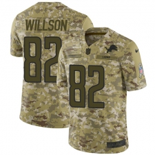 Men's Nike Detroit Lions #82 Luke Willson Limited Camo 2018 Salute to Service NFL Jersey