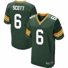 Men's Nike Green Bay Packers #6 JK Scott Elite Green Team Color NFL Jersey