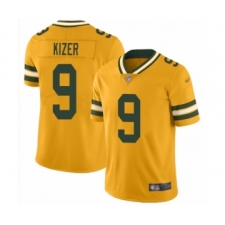 Men's Green Bay Packers #9 DeShone Kizer Limited Gold Inverted Legend Football Jersey