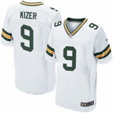 Men's Nike Green Bay Packers #9 DeShone Kizer Elite White NFL Jersey