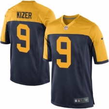 Men's Nike Green Bay Packers #9 DeShone Kizer Game Navy Blue Alternate NFL Jersey