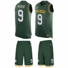Men's Nike Green Bay Packers #9 DeShone Kizer Limited Green Tank Top Suit NFL Jersey