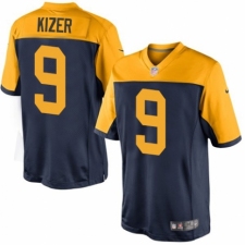 Men's Nike Green Bay Packers #9 DeShone Kizer Limited Navy Blue Alternate NFL Jersey