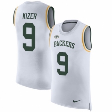 Men's Nike Green Bay Packers #9 DeShone Kizer White Rush Player Name & Number Tank Top NFL Jersey