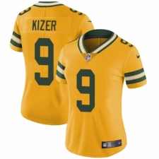 Women's Nike Green Bay Packers #9 DeShone Kizer Limited Gold Rush Vapor Untouchable NFL Jersey