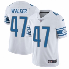 Men's Nike Detroit Lions #47 Tracy Walker White Vapor Untouchable Limited Player NFL Jersey