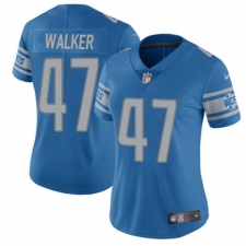 Women's Nike Detroit Lions #47 Tracy Walker Blue Team Color Vapor Untouchable Elite Player NFL Jersey