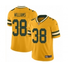 Men's Green Bay Packers #38 Tramon Williams Limited Gold Inverted Legend Football Jersey