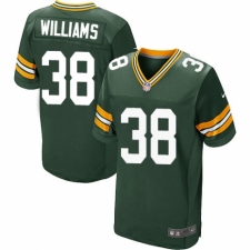 Men's Nike Green Bay Packers #38 Tramon Williams Elite Green Team Color NFL Jersey