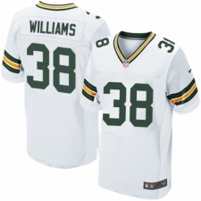 Men's Nike Green Bay Packers #38 Tramon Williams Elite White NFL Jersey