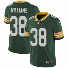 Men's Nike Green Bay Packers #38 Tramon Williams Green Team Color Vapor Untouchable Limited Player NFL Jersey
