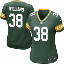 Women's Nike Green Bay Packers #38 Tramon Williams Game Green Team Color NFL Jersey
