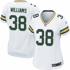 Women's Nike Green Bay Packers #38 Tramon Williams Game White NFL Jersey