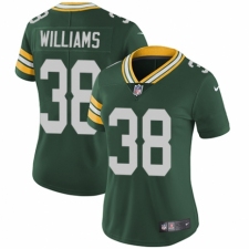 Women's Nike Green Bay Packers #38 Tramon Williams Green Team Color Vapor Untouchable Limited Player NFL Jersey