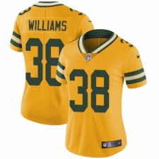 Women's Nike Green Bay Packers #38 Tramon Williams Limited Gold Rush Vapor Untouchable NFL Jersey