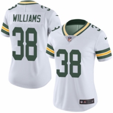 Women's Nike Green Bay Packers #38 Tramon Williams White Vapor Untouchable Elite Player NFL Jersey