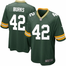Men's Nike Green Bay Packers #42 Oren Burks Game Green Team Color NFL Jersey